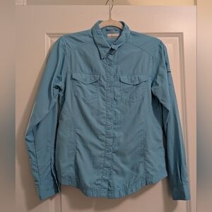Columbia-Women's Light Blue Button-Down Shirt